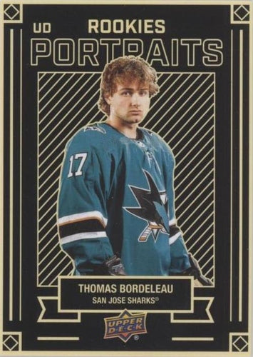 #P-72 Thomas Bordeleau - San Jose Sharks - 2022-23 Upper Deck - UD Portraits Hockey