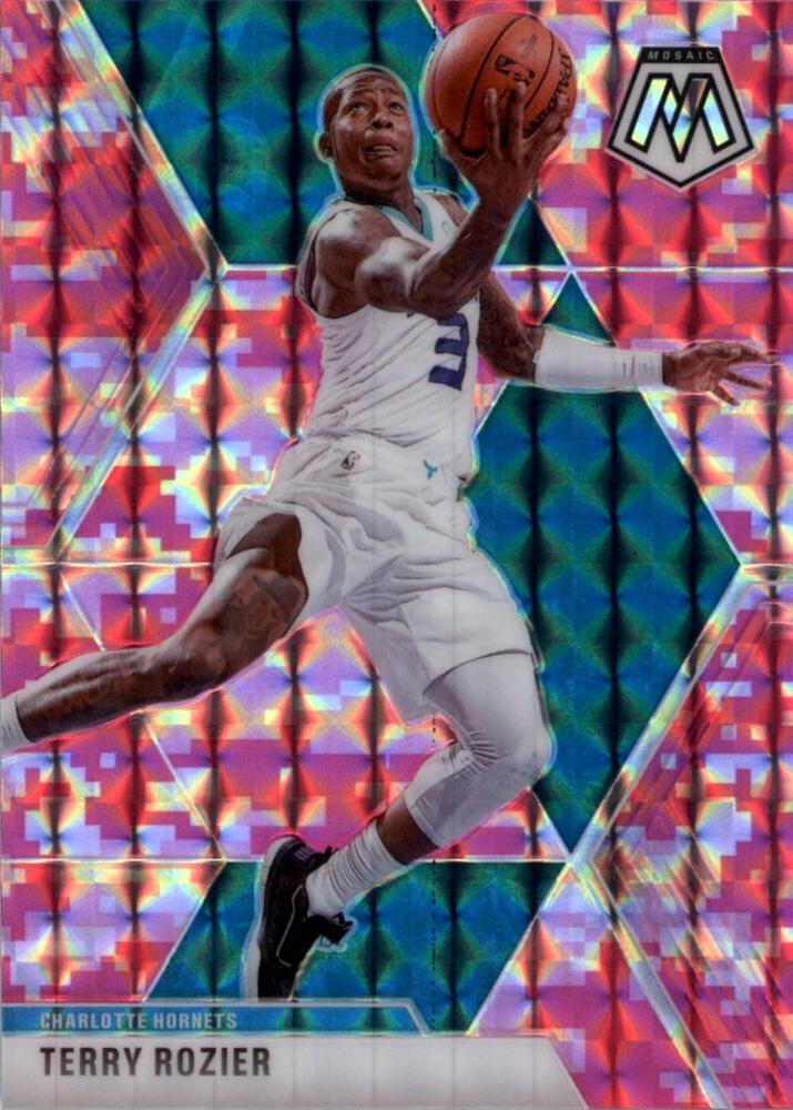 #72 Terry Rozier - Charlotte Hornets - 2019-20 Panini Mosaic - Camo Pink Basketball