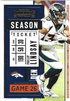 #72 Phillip Lindsay - Denver Broncos - 2020 Panini Contenders Football