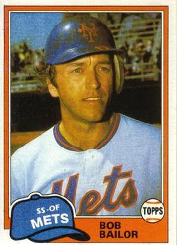 #732 Bob Bailor - New York Mets - 1981 Topps Baseball