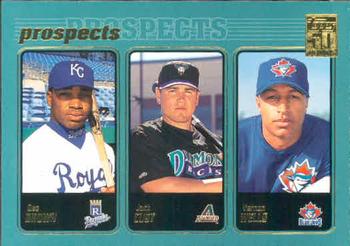 #736 Dee Brown / Jack Cust / Vernon Wells - Kansas City Royals / Arizona Diamondbacks / Toronto Blue Jays - 2001 Topps Baseball