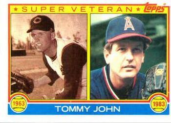 #736 Tommy John - Cleveland Indians / California Angels - 1983 Topps Baseball