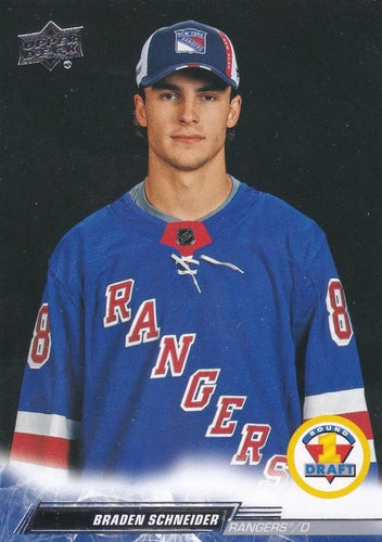 #737 Braden Schneider - New York Rangers - 2022-23 Upper Deck Hockey