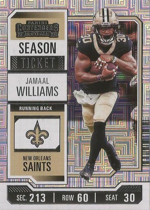 #73 Jamaal Williams - New Orleans Saints - 2023 Panini Contenders Football
