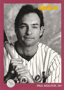 #73 Paul Molitor - Milwaukee Brewers - 1991 Studio Baseball