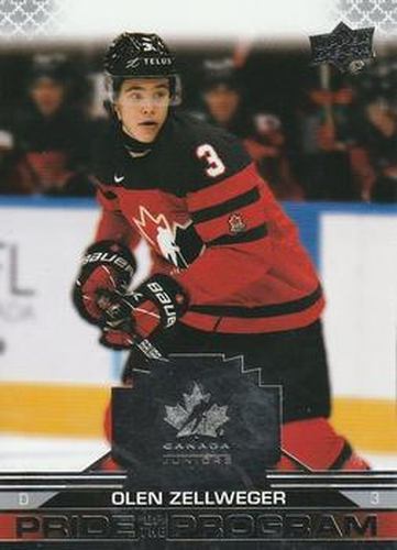 #73 Olen Zellweger - Canada - 2022-23 Upper Deck Team Canada Juniors Hockey