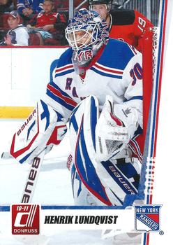 #73 Henrik Lundqvist - New York Rangers - 2010-11 Donruss Hockey