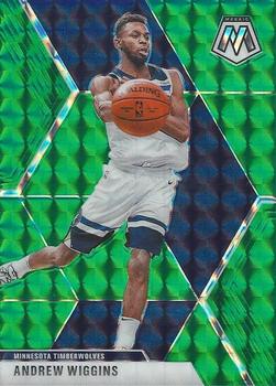 #73 Andrew Wiggins - Minnesota Timberwolves - 2019-20 Panini Mosaic - Green Prizm Basketball