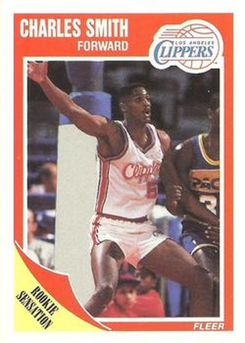 #73 Charles Smith - Los Angeles Clippers - 1989-90 Fleer Basketball