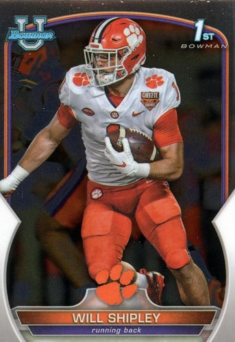 #73 Will Shipley - Clemson Tigers - 2022 Bowman Chrome University Football