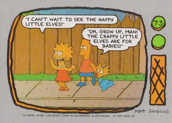 #73 I can't wait to see the happy little elves! - 1990 Topps The Simpsons