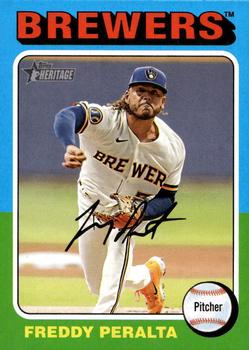 #73 Freddy Peralta - Milwaukee Brewers - 2024 Topps Heritage Baseball