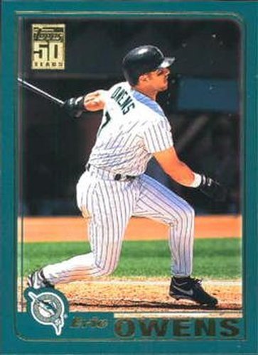 #T73 Eric Owens - Florida Marlins - 2001 Topps Traded & Rookies Baseball