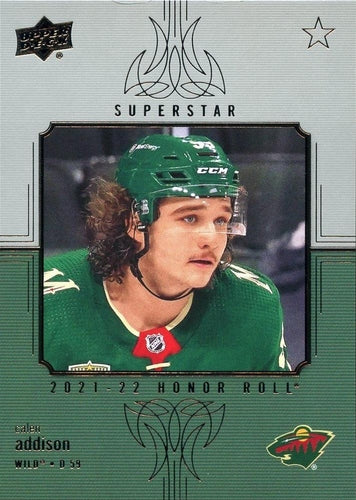 #HR-73 Calen Addison - Minnesota Wild - 2021-22 Upper Deck - Honor Roll Hockey