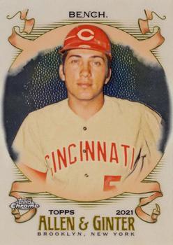 #73 Johnny Bench - Cincinnati Reds - 2021 Topps Allen & Ginter Chrome Baseball
