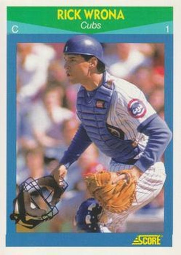 #73 Rick Wrona - Chicago Cubs - 1990 Score Rising Stars Baseball