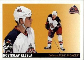 #73 Rostislav Klesla - Columbus Blue Jackets - 2002-03 Upper Deck Vintage Hockey