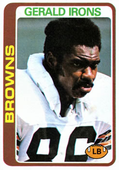 #73 Gerald Irons - Cleveland Browns - 1978 Topps Football