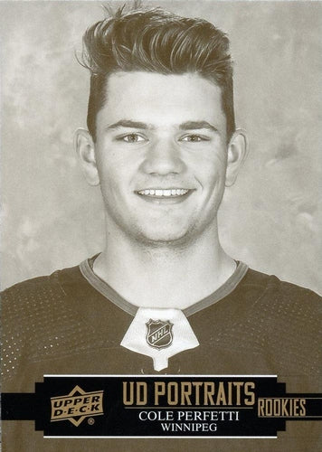 #P-73 Cole Perfetti - Winnipeg Jets - 2021-22 Upper Deck - UD Portraits Hockey