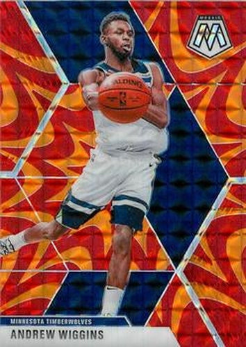 #73 Andrew Wiggins - Minnesota Timberwolves - 2019-20 Panini Mosaic - Reactive Orange Basketball