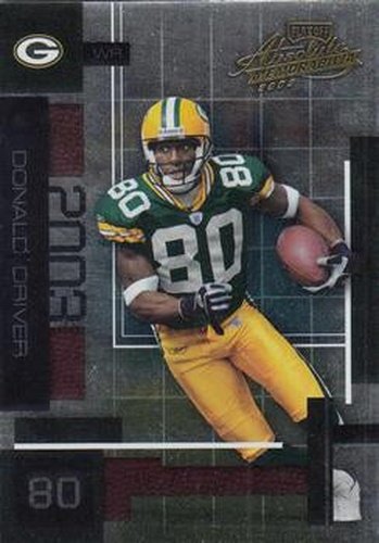 #73 Donald Driver - Green Bay Packers - 2003 Playoff Absolute Memorabilia Football