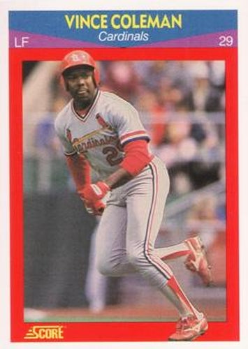 #73 Vince Coleman - St. Louis Cardinals - 1990 Score 100 Superstars Baseball