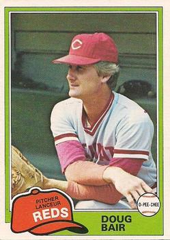 #73 Doug Bair - Cincinnati Reds - 1981 O-Pee-Chee - Gray Back Baseball
