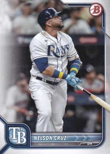 #73 Nelson Cruz - Tampa Bay Rays - 2022 Bowman Baseball