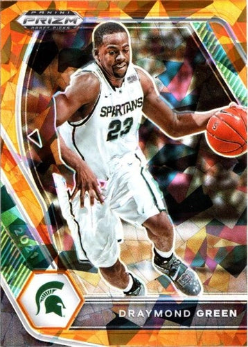#73 Draymond Green - Michigan State Spartans - 2021 Panini Prizm Draft Picks - Orange Ice Basketball
