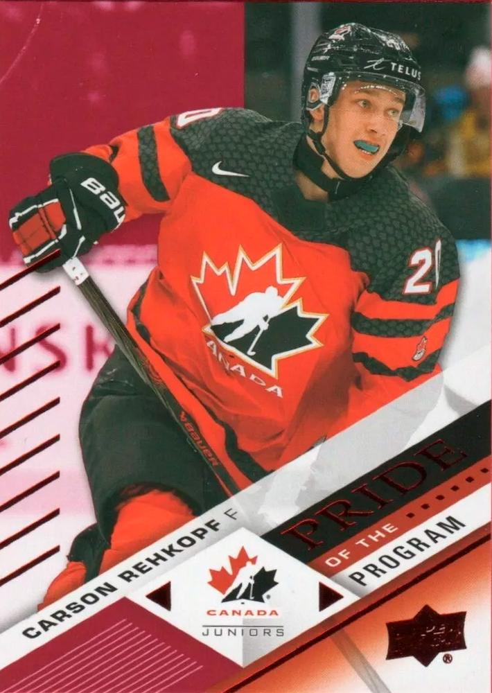 #73 Carson Rehkopf - Canada - 2024 Upper Deck Team Canada Juniors - Red Foil Hockey