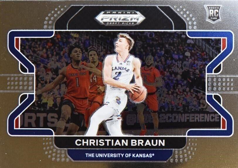 #73b Christian Braun - Kansas Jayhawks - 2022 Panini Prizm Draft Picks Basketball