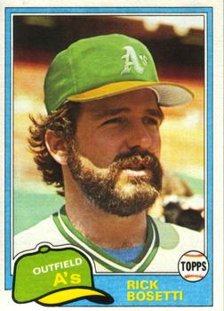 #741 Rick Bosetti - Oakland Athletics - 1981 Topps Baseball
