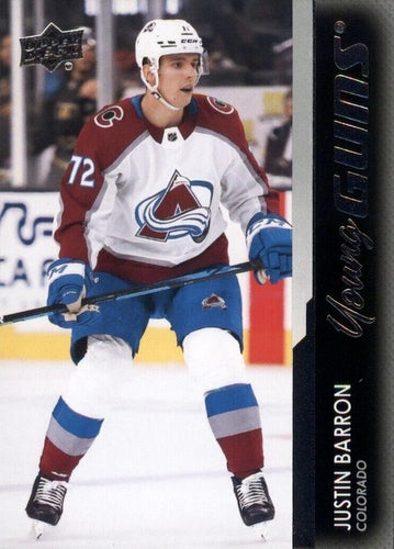 #744 Justin Barron - Colorado Avalanche - 2021-22 Upper Deck Hockey