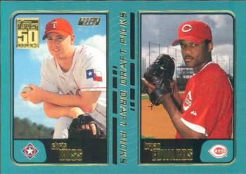 #744 Chris Russ / Bryan Edwards - Texas Rangers / Cincinnati Reds - 2001 Topps Baseball