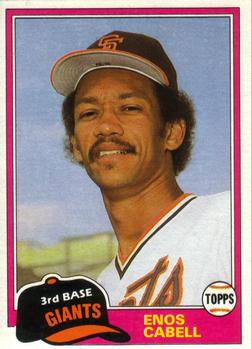 #746 Enos Cabell - San Francisco Giants - 1981 Topps Baseball