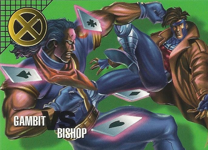 #51 Gambit vs. Bishop - 1996 Fleer Marvel Vision