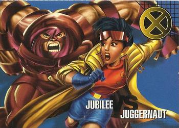 #52 Jubilee vs. Juggernaut - 1996 Fleer Marvel Vision