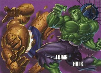 #73 Thing vs. Hulk - 1996 Fleer Marvel Vision