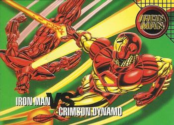 #96 Iron Man vs. Crimson Dynamo - 1996 Fleer Marvel Vision