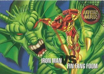#97 Iron Man vs. Fin Fang Foom - 1996 Fleer Marvel Vision