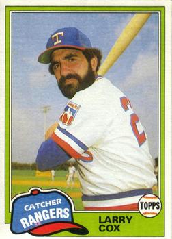 #749 Larry Cox - Texas Rangers - 1981 Topps Baseball
