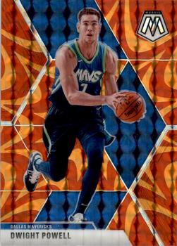#74 Dwight Powell - Dallas Mavericks - 2019-20 Panini Mosaic - Reactive Orange Basketball