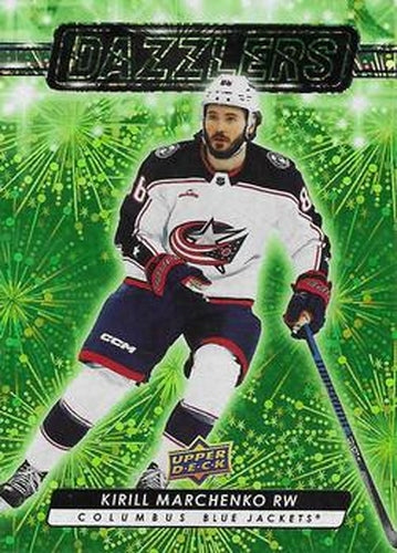 #DZ-74 Kirill Marchenko - Columbus Blue Jackets - 2023-24 Upper Deck - Dazzlers Green Hockey