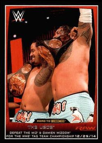 #74 The Usos - 2015 Topps WWE Road to Wrestlemania Wrestling