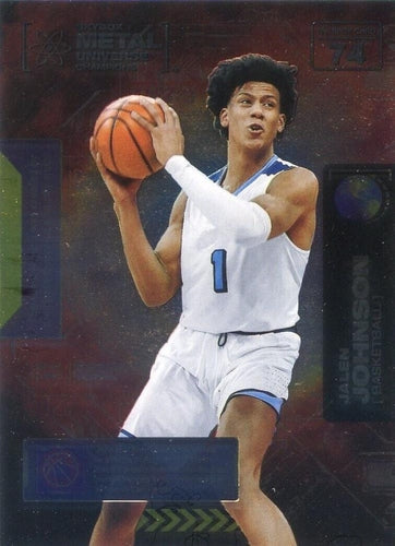 #74 Jalen Johnson - 2021 SkyBox Metal Universe Champions