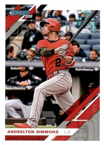 #74 Andrelton Simmons - Los Angeles Angels - 2019 Donruss Baseball