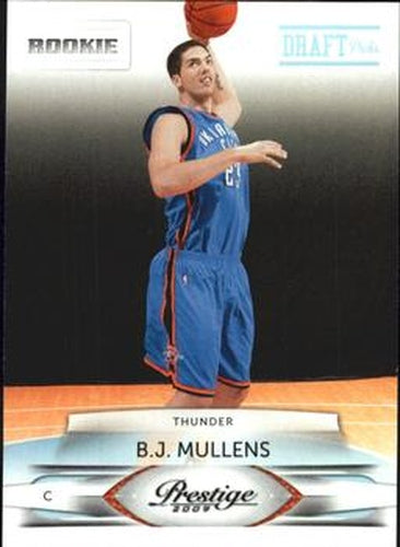 #224 B.J. Mullens - Oklahoma City Thunder - 2009-10 Panini Prestige - Draft Picks Light Blue Basketball