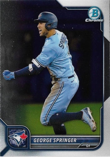 #74 George Springer - Toronto Blue Jays - 2022 Bowman Chrome Baseball