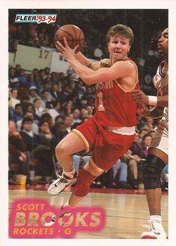 #74 Scott Brooks - Houston Rockets - 1993-94 Fleer Basketball