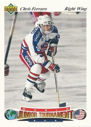 #74 Chris Ferraro - USA - 1991-92 Upper Deck Czech World Juniors Hockey